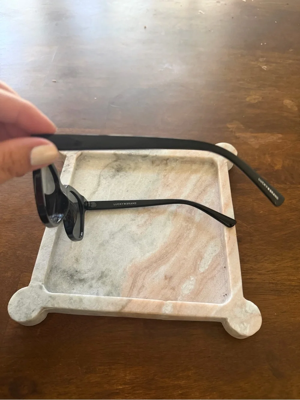 lucky brand Classic Black Square Frame Sunglasses